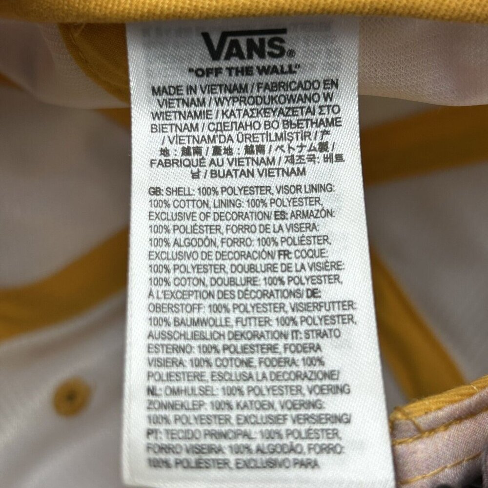 VANS Hat Tie Dye Spray Paint Baseball Cap StrapBack Embroidered Logo Pink - Picture 10 of 11